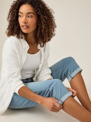 M&Co Blue Cropped Jeans - Image 3 of 4