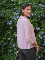 Pure Collection Purple Cashmere Edge To Edge Cardigan - Image 2 of 3