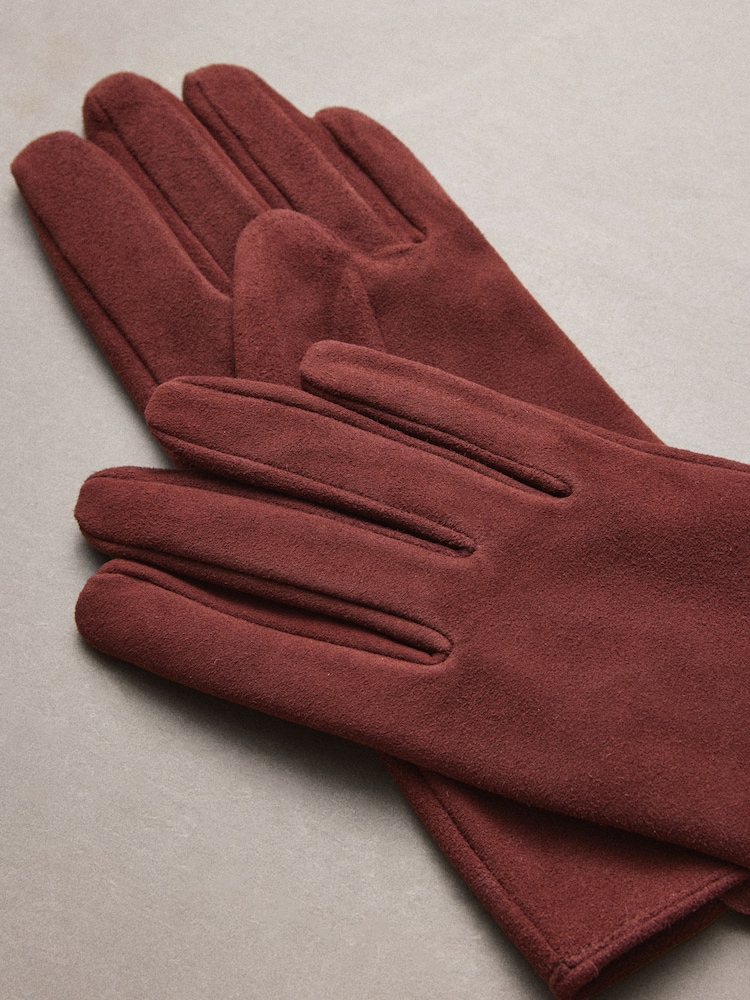 Rdzawy brąz - N. Premium Suede Gloves - Obraz 5 z 5
