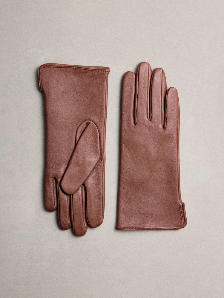 Rust Brun - Läderhandskar - Bild 1 av 3