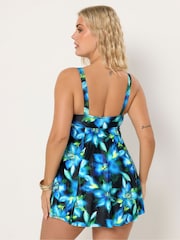 Yours Curve Black Paradise Swimdress - Image 4 of 6