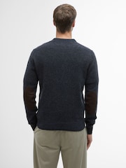 Barbour® Charcoal Grey Essential Crew Neck Patch Jumper - Image 2 of 7
