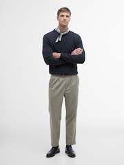 Barbour® Charcoal Grey Essential Crew Neck Patch Jumper - Image 3 of 7