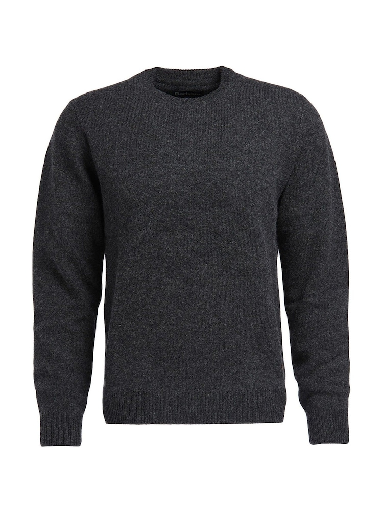Barbour® Charcoal Grey Essential Crew Neck Patch Jumper - Image 7 of 7 Barbour® Charcoal Grey Essential Crew Neck Patch Jumper - Image 7 of 7