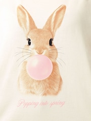Yours Curve Limited 'Popping Into Spring' Bunny Graphic T-Shirt - Bild 4 von 5