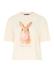 Yours Curve Limited 'Popping Into Spring' Bunny Graphic T-Shirt - Bild 5 von 5