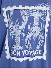 Yours Curve Bon Voyage' Slogan T-Shirt - תמונה 4 מתוך 5