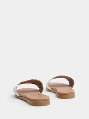 Yours Curve White Wide Fit EEE Cut Out Mule Sandals - Image 3 of 5