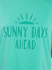 Yours Curve Sunny Days Stripe Short Sleeve Cropped Pyjamas Set - Bild 4 von 5