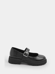 Yours Curve Black Extra Wide Fit Chunky Mary Janes Shoes - Image 2 of 5