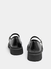 Yours Curve Black Extra Wide Fit Chunky Mary Janes Shoes - Image 3 of 5