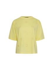 Yours Curve Yellow Limited Embroidered Floral T-Shirt - Image 4 of 5