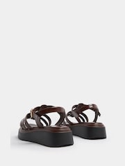 Yours Curve Brown Extra Wide Fit Platform Gladiator Sandals - Image 4 of 5