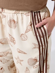 Yours Curve Nude Limited Shell Print Wide Leg Trousers - Image 4 of 5