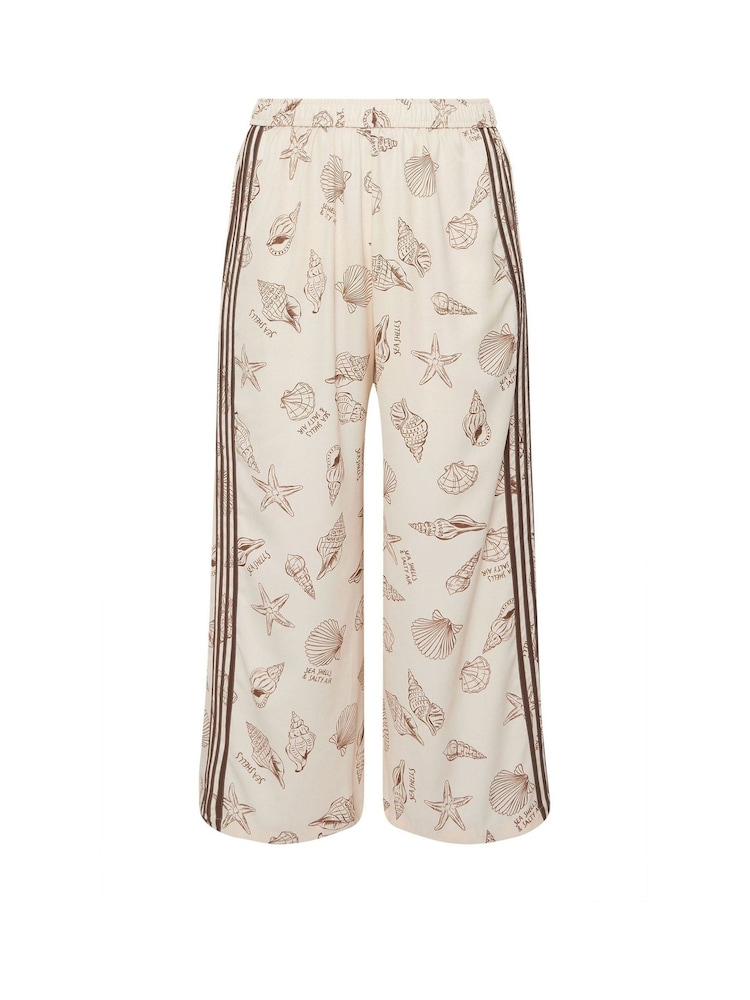 Yours Curve Nude Limited Shell Print Wide Leg Trousers - Image 5 of 5