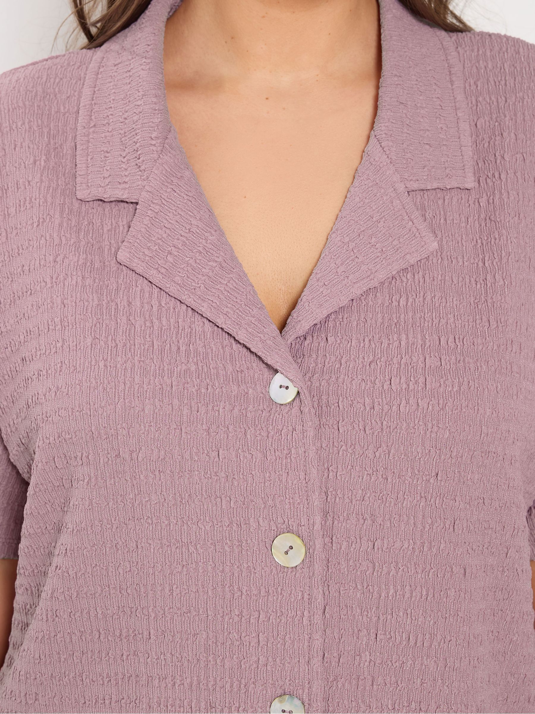 Buy Yours Curve Pink Textured Shirt from the Next UK online shop