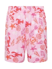 وردي - شورت بتفصيل مجمع من Yours Curve - صورة 2 من 2