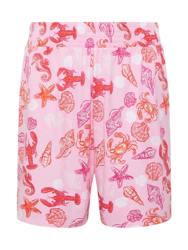 وردي - شورت بتفصيل مجمع من Yours Curve - صورة 2 من 2