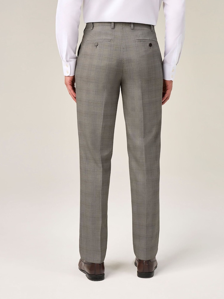 Skopes Natural Maron Check Tailored Fit Suit Natural Trousers - Image 2 of 4