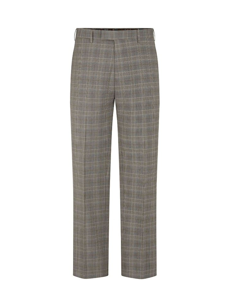 Skopes Natural Maron Check Tailored Fit Suit Natural Trousers - Image 4 of 4