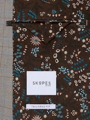 Skopes Natural Maron Check Tailored Fit Suit Jacket - Image 12 of 13