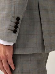 Skopes Natural Maron Check Tailored Fit Suit Jacket - Image 5 of 7