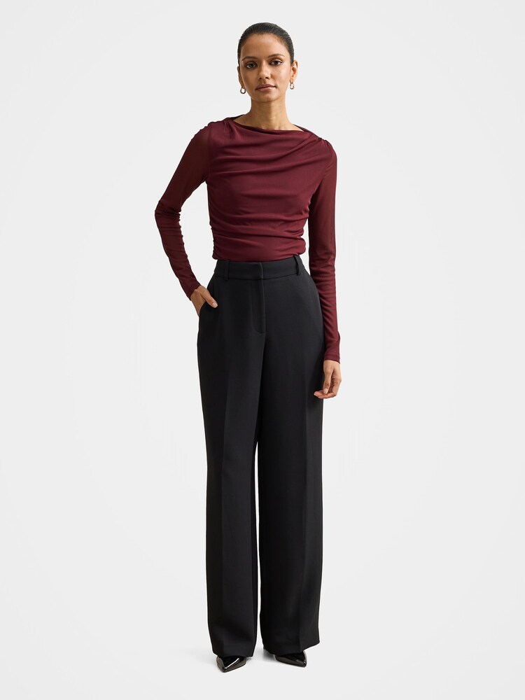 Forever New Black Dahlia Petite Straight Leg Pants - Image 5 of 5