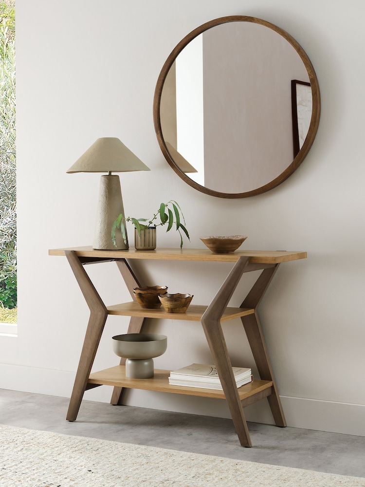 Bentley Designs Oak Light Weathered Kristen Console Table - Image 1 of 4