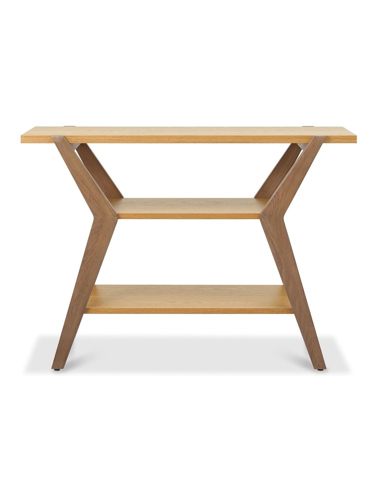 Bentley Designs Oak Light Weathered Kristen Console Table - Image 4 of 4