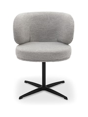 Bentley Designs Set of 2 Grey Marcel 360° Swivel Chairs - Image 4 of 5
