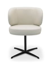 Bentley Designs Set of 2 Ivory Marcel 360° Swivel Chairs - Image 4 of 5
