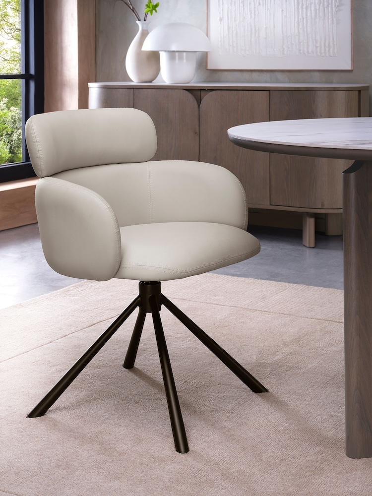 Bentley Designs Ivory Hudson 360° Return Swivel Chair - Image 1 of 5 Bentley Designs Ivory Hudson 360° Return Swivel Chair - Image 1 of 5