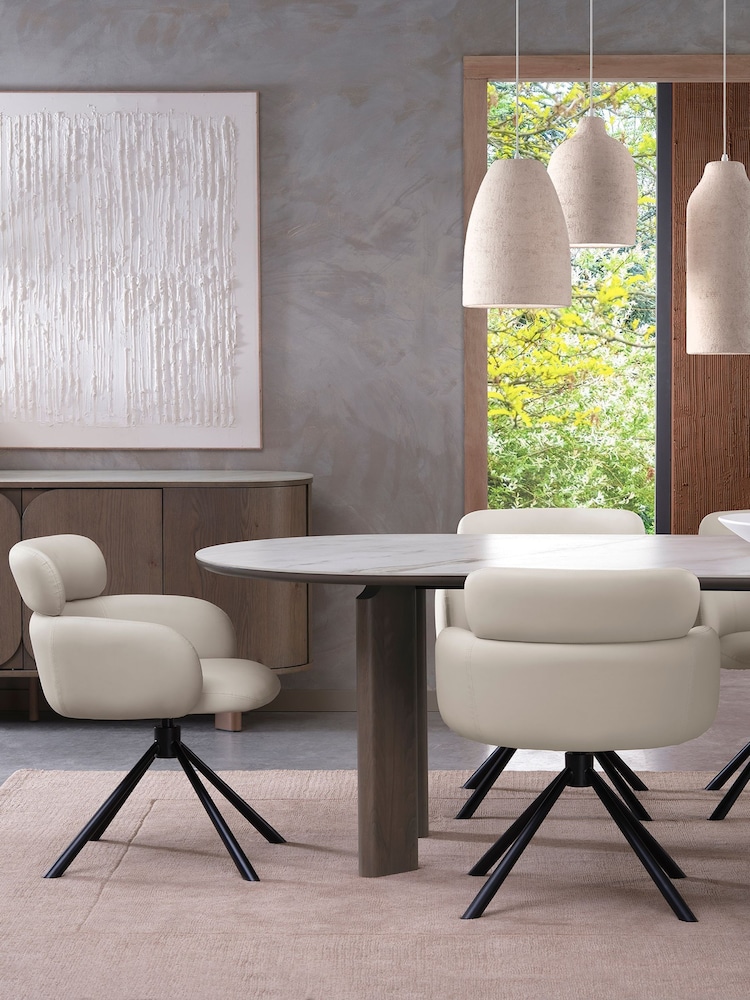 Bentley Designs Ivory Hudson 360° Return Swivel Chair - Image 2 of 5 Bentley Designs Ivory Hudson 360° Return Swivel Chair - Image 2 of 5