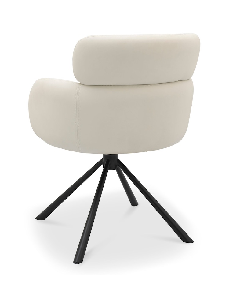 Bentley Designs Ivory Hudson 360° Return Swivel Chair - Image 5 of 5 Bentley Designs Ivory Hudson 360° Return Swivel Chair - Image 5 of 5