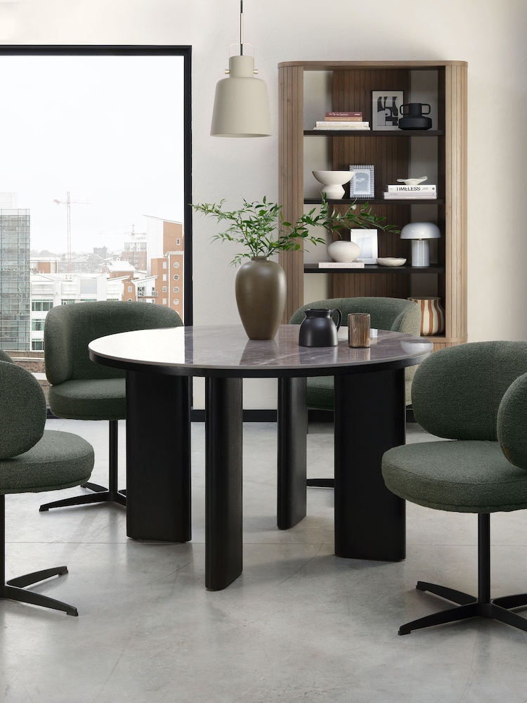 Bentley Designs Grey Carmen Ceramic Dining Table - Image 1 of 4