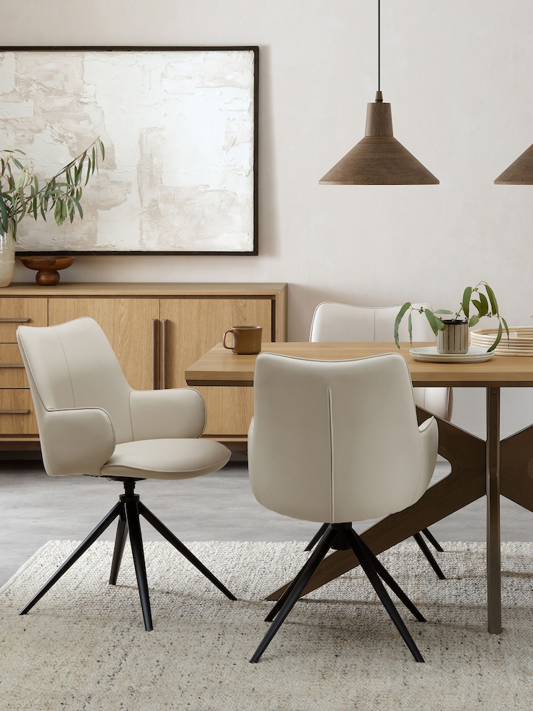 Bentley Designs Ivory Rowan 360° Return Swivel Chair - Image 2 of 5