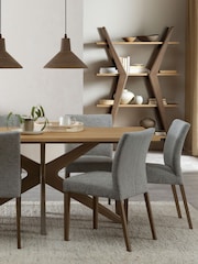 Bentley Designs Set of 2 Grey Kristen Dining Chairs - Image 2 of 5