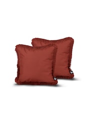 Extreme Lounging 2 Pack Marsala Red Outdoor Frill B Cushions - Image 1 of 2