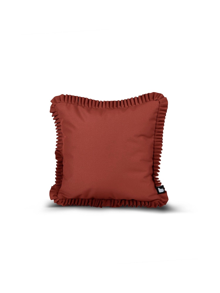 Extreme Lounging 2 Pack Marsala Red Outdoor Frill B Cushions - Image 2 of 2