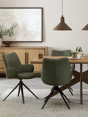 Bentley Designs Green Rowan 360° Return Swivel Chair - Image 2 of 5