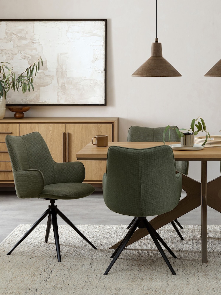Bentley Designs Green Rowan 360° Return Swivel Chair - Image 2 of 5