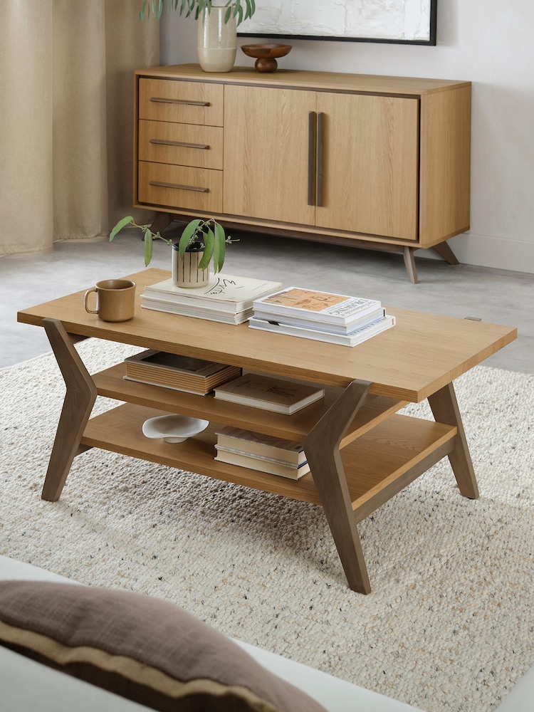 Bentley Designs Oak Light Weathered Kristen Coffee Table - Image 1 of 4