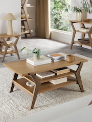 Bentley Designs Oak Light Weathered Kristen Coffee Table - Image 2 of 4