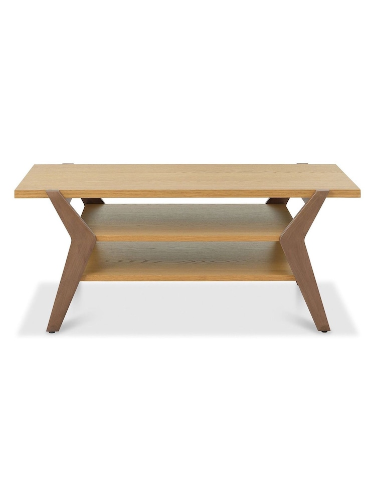 Bentley Designs Oak Light Weathered Kristen Coffee Table - Image 4 of 4