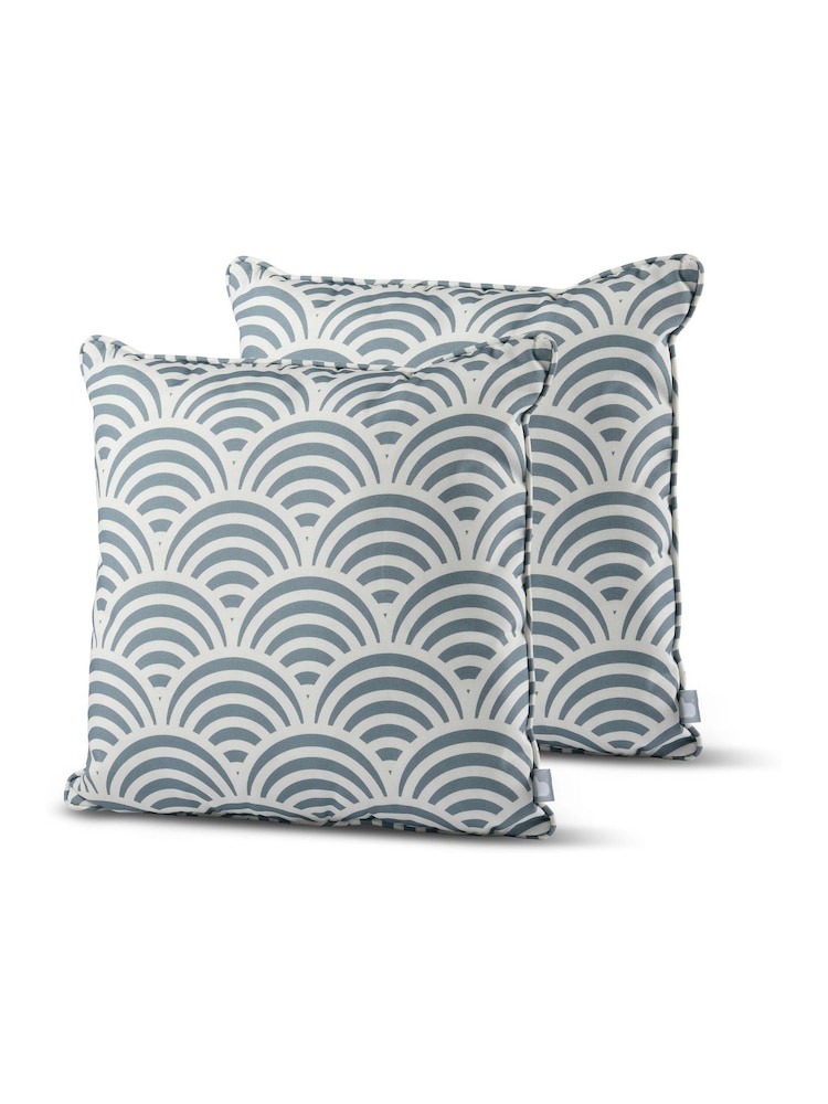 Extreme Lounging 2 Pack Sea Blue Outdoor B Shell Cushions - Image 1 of 2