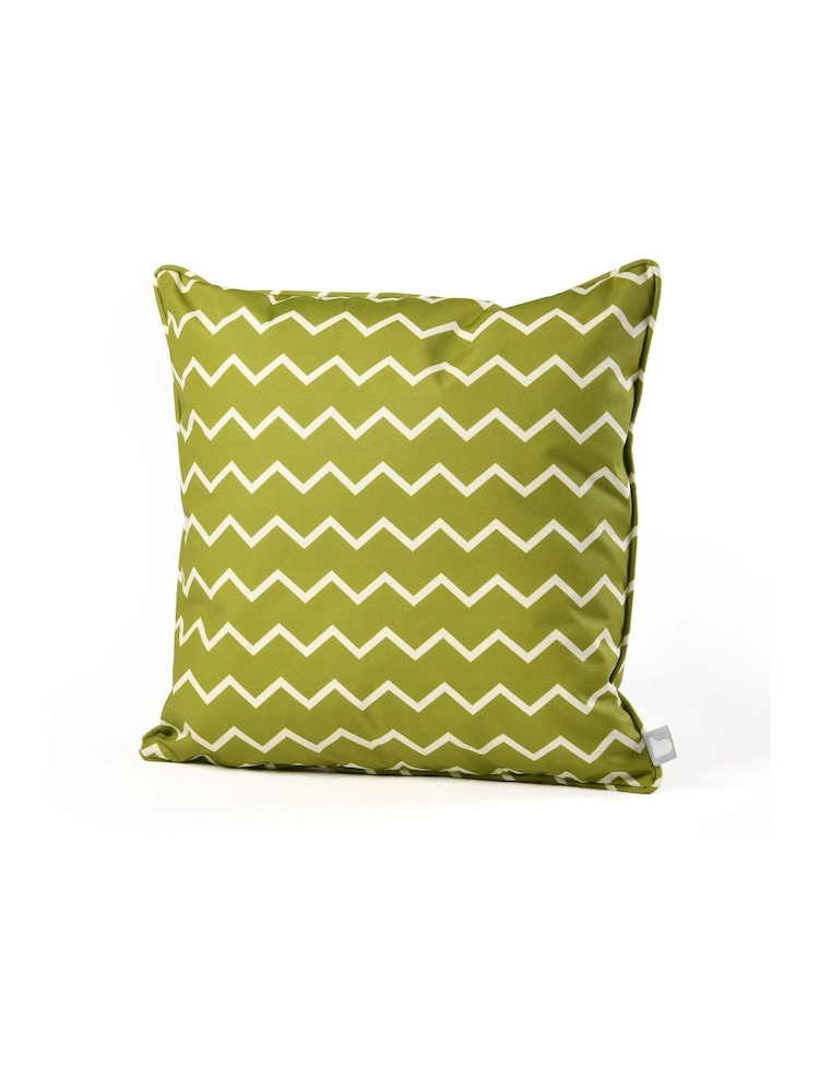 Extreme Lounging 2 Pack Olive Green Outdoor B Cushion Zigzag - Image 2 of 2