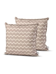 Extreme Lounging 2 Pack Silver Grey Outdoor B Zigzag Cushions - Image 1 of 2