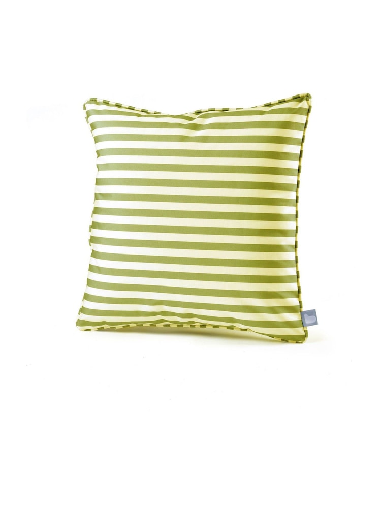 Extreme Lounging 2 Pack Olive Green Outdoor B Cushion Pencil Stripe - Image 2 of 2