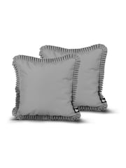 Extreme Lounging 2 Pack Silver Grey Outdoor Frill B Cushions - Image 1 of 2