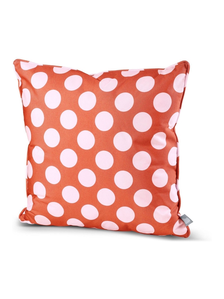 Extreme Lounging 2 Pack Orange Outdoor B Polka Cushions - Image 2 of 2 Extreme Lounging 2 Pack Orange Outdoor B Polka Cushions - Image 2 of 2